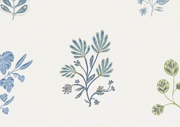 Botanical Velvet, River Blue - Motorised Roman Blind - Image 7